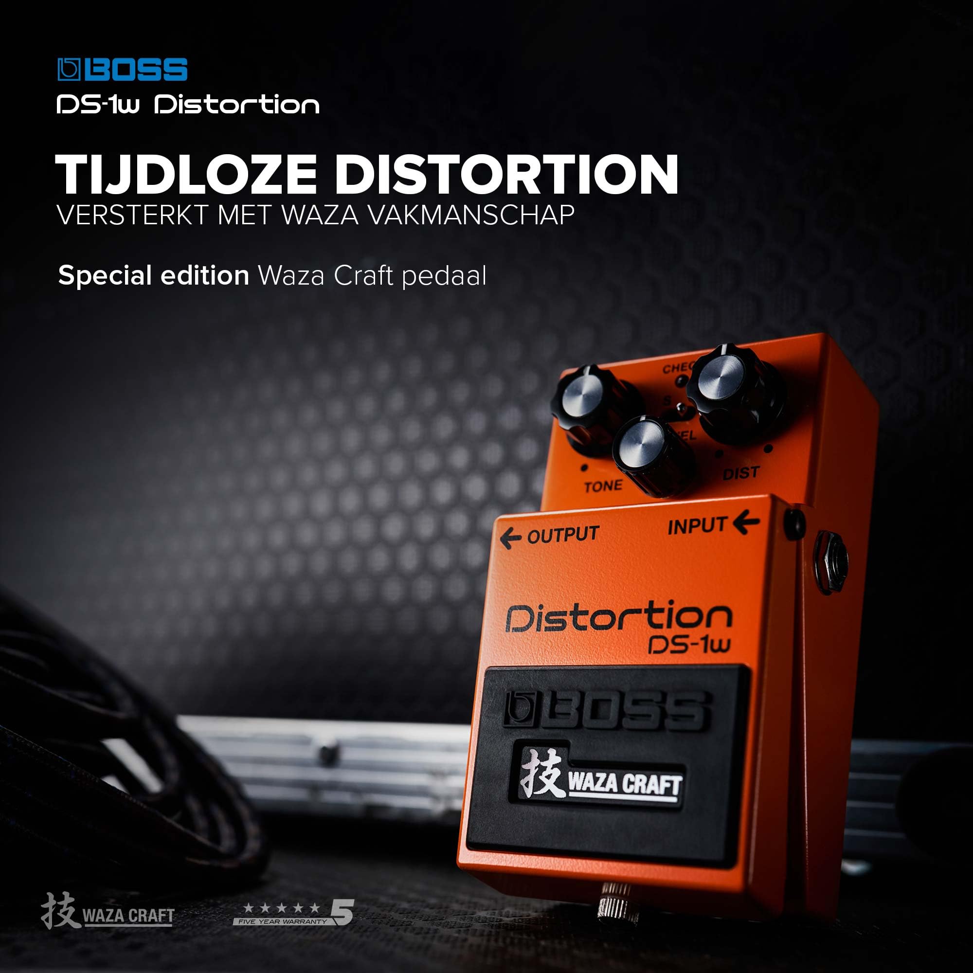 BOSS DS-1W Special Edition Waza Craft Distortion Pedal voor de